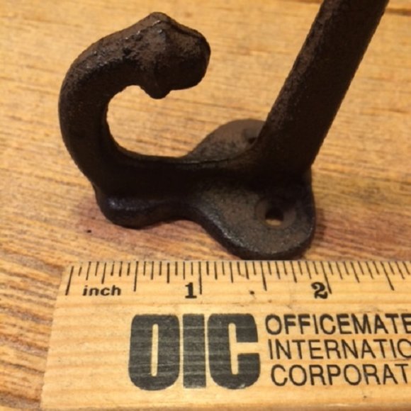 Two (2) Cast Iron Black Double Acorn Wall Hooks 3" Deep Two (2) 0170-531705 B - Picture 16 of 16